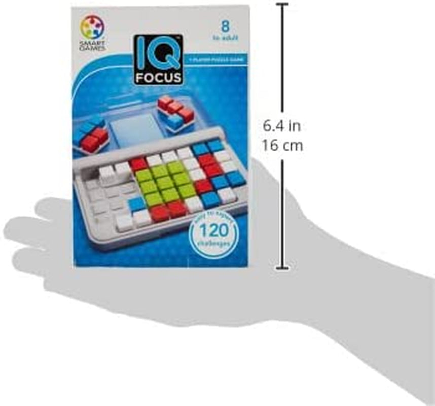IQ Focus Cognitive Skill-Building Travel Game with Portable Case Featuring 120 Challenges for Ages 8 - Adult